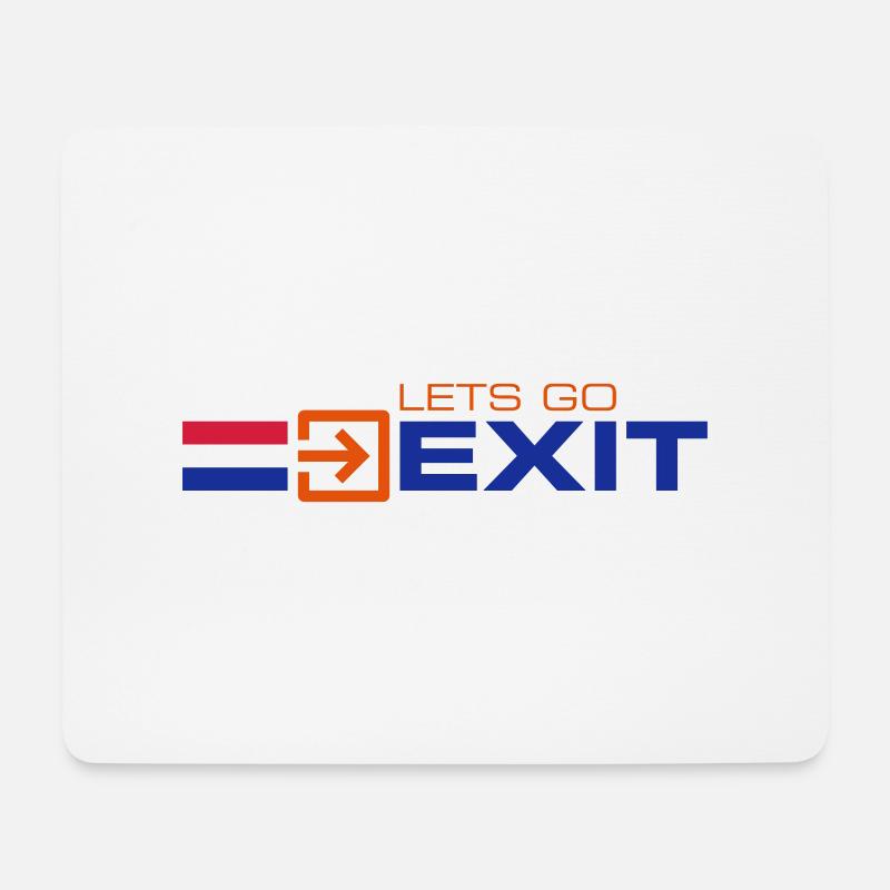 LetsGo Nexit-Logo - Mousepad (Querformat) - Weiß