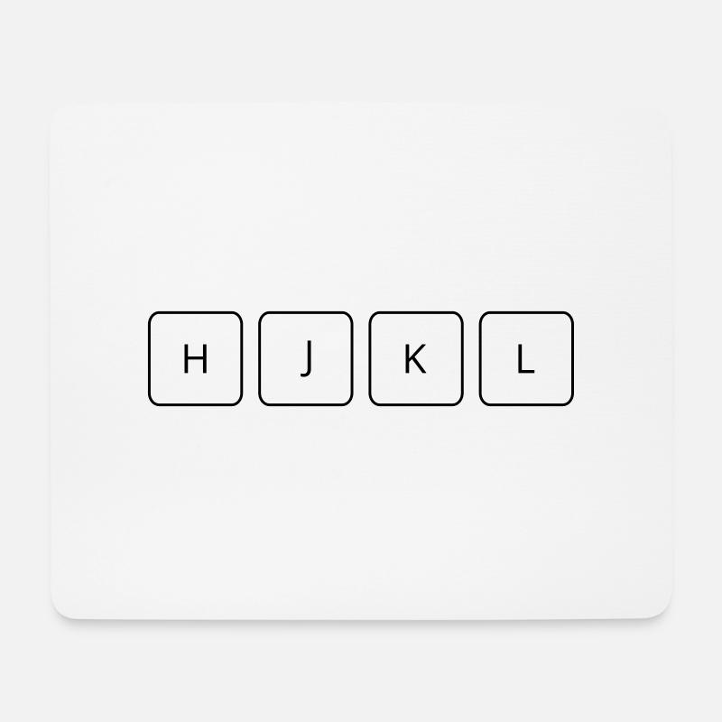 hjkl - Tapis de souris (format paysage) - blanc