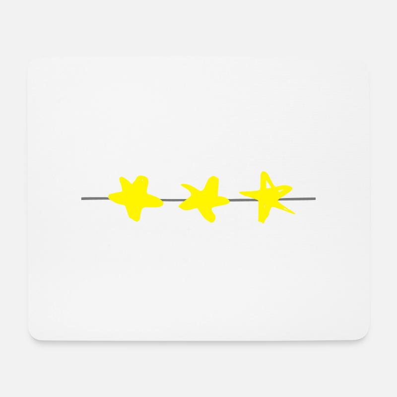 Kritzelsterne Dekor Linie Sterne - Mousepad (Querformat) - Weiß