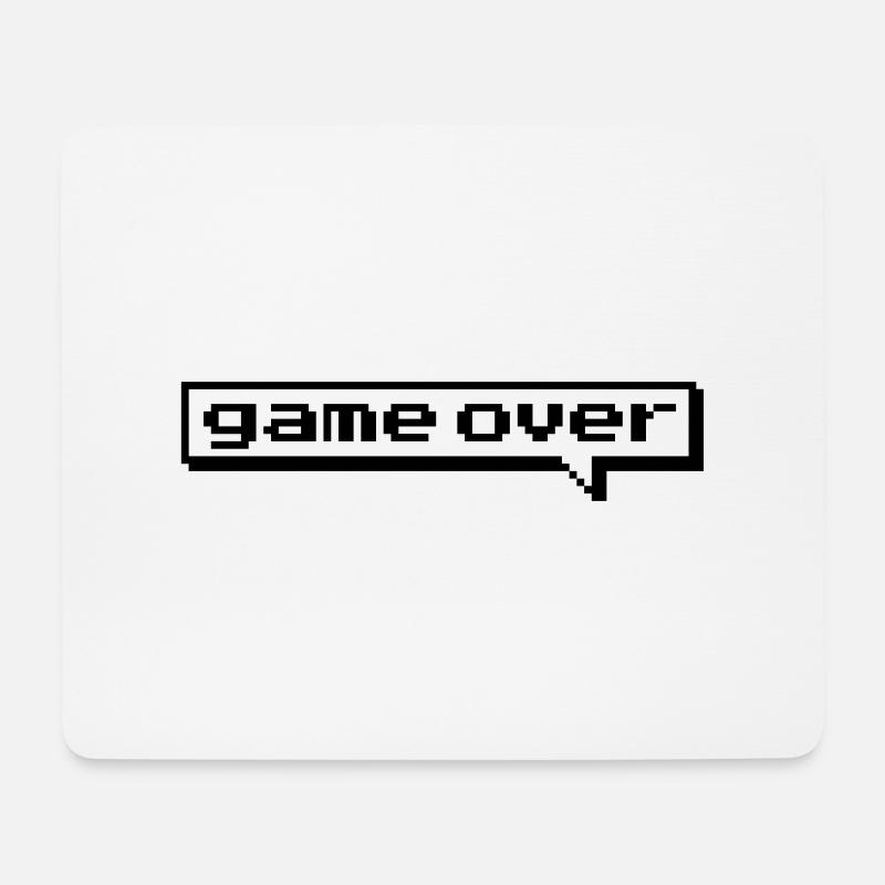 game over - Mousepad (Querformat) - Weiß