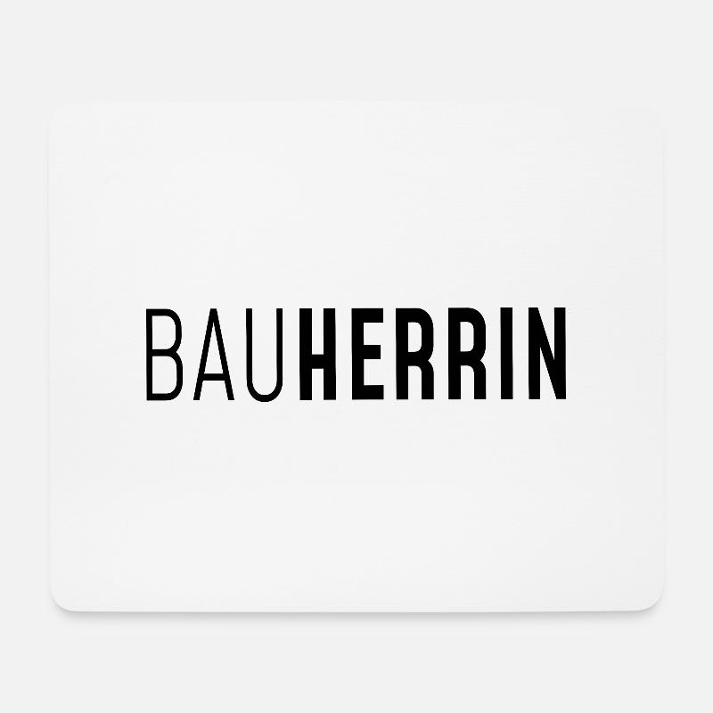 Selbst ist die Bauherrin - Mousepad (Querformat) - Weiß