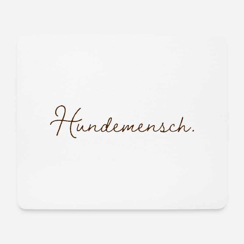 Hundemensch (braun) - Mousepad (Querformat) - Weiß