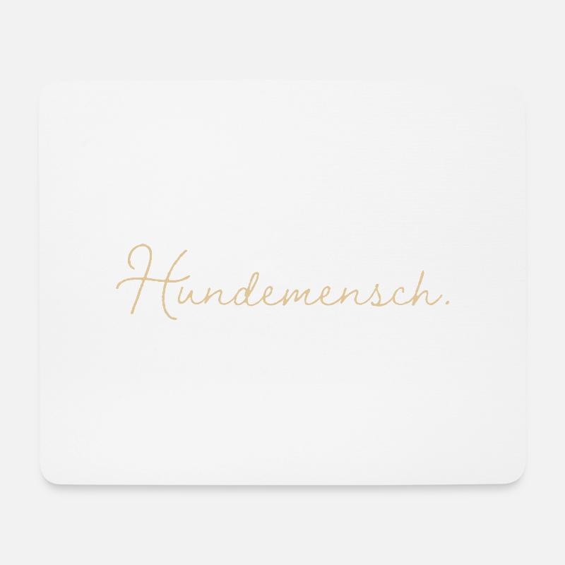 Hundemensch (beige) - Mousepad (Querformat) - Weiß