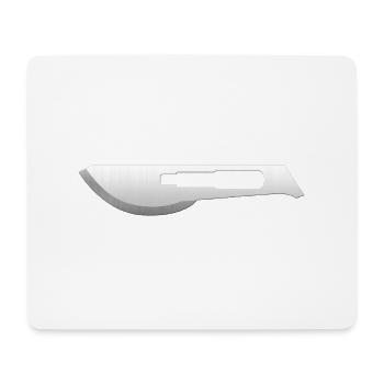 Médicament. Lames de scalpel, scalpel, chirurgien médecin - Tapis de souris (format paysage) - blanc - Devant