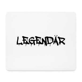 legendär - Mousepad (Querformat) - Weiß - Vorne