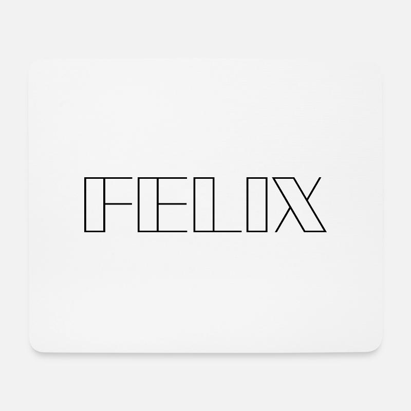 Name Felix Modern Schwarz - Mousepad (Querformat) - Weiß