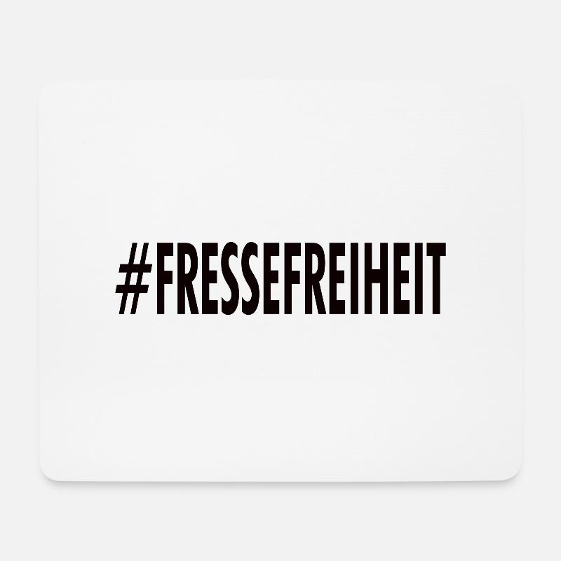 Fressefreiheit Politik Meme Pressefreiheit - Mousepad (Querformat) - Weiß