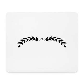 La baie laisse 2 branches - Tapis de souris (format paysage) - blanc - Devant