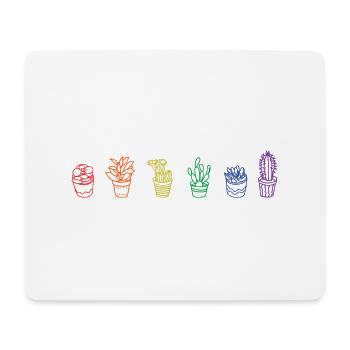 Plants Pride Lgbtq Rainbow Transgender Bisexual Lo - Mousepad (Querformat) - Weiß - Vorne