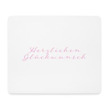 Herzlichen Glückwunsch - Mousepad (Querformat) - Weiß - Vorne
