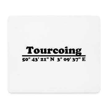 Tourcoing coordinates - Mouse Pad (horizontal) - white - Front