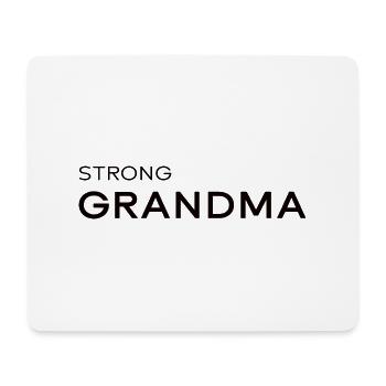 Strong Grandma 2 black - Mousepad (Querformat) - Weiß - Vorne