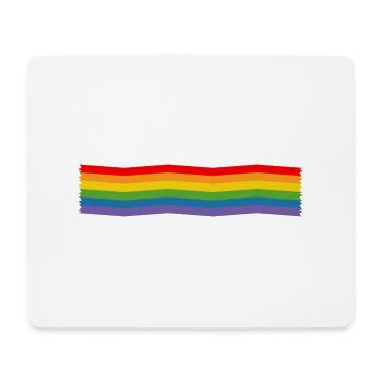 rayures arc-en-ciel pointues LGBT LGBTQI queer - Tapis de souris (format paysage) - blanc - Devant