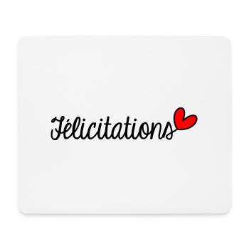 FELICITATIONS. BRAVO. NAISSANCE. ANNIVERSAIRE. BAC - Tapis de souris (format paysage) - blanc - Devant