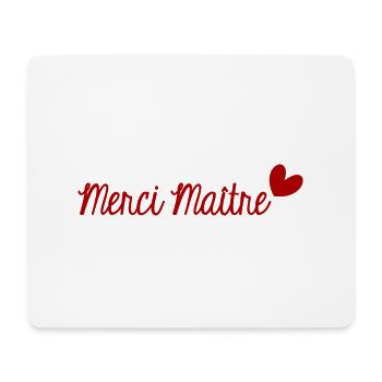 MERCI. MERCI MAÎTRE. CADEAU MAÎTRE. VACANCES. ÉTÉ. - Tapis de souris (format paysage) - blanc - Devant