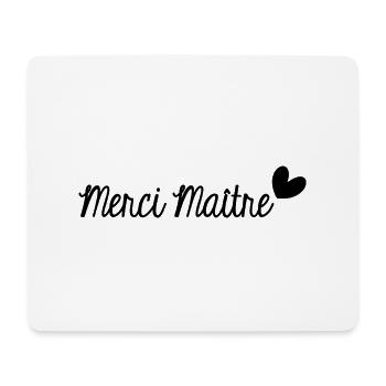 MERCI. MERCI MAÎTRE. CADEAU MAÎTRE. VACANCES. ÉTÉ. - Tapis de souris (format paysage) - blanc - Devant