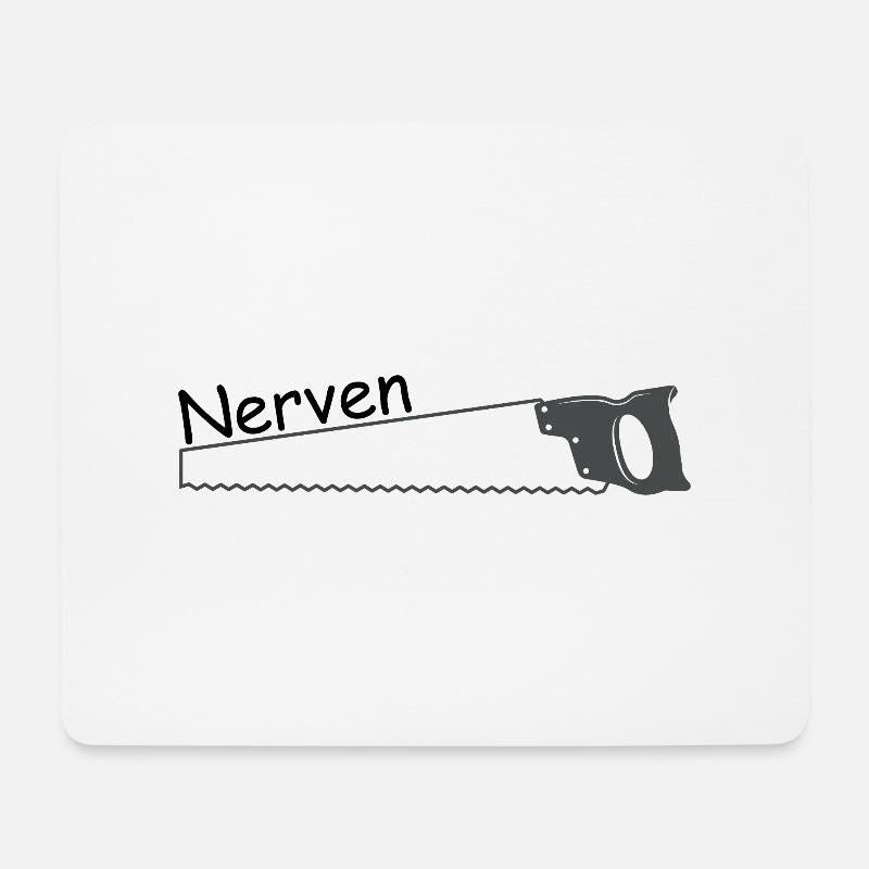 Nervensäge - Mousepad (Querformat) - Weiß