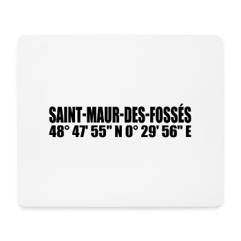 Coordonnées de Saint-Maur-des-Fossés - Tapis de souris (format paysage) - blanc - Devant