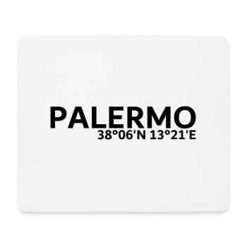 Palermo Koordinaten - Mousepad (Querformat) - Weiß - Vorne