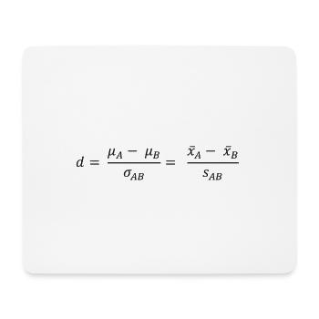 Cohen’s d Effect Size Psychology Statistics - Tapis de souris (format paysage) - blanc - Devant