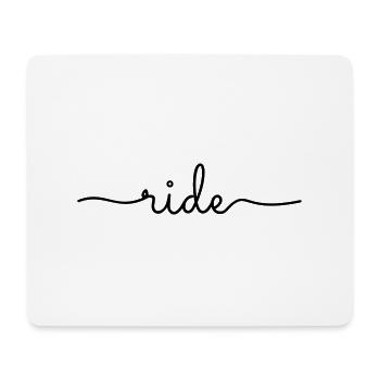 ride Schriftzug Typography - Mousepad (Querformat) - Weiß - Vorne