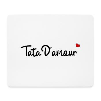 Tata d'amour - Tapis de souris (format paysage) - blanc - Devant