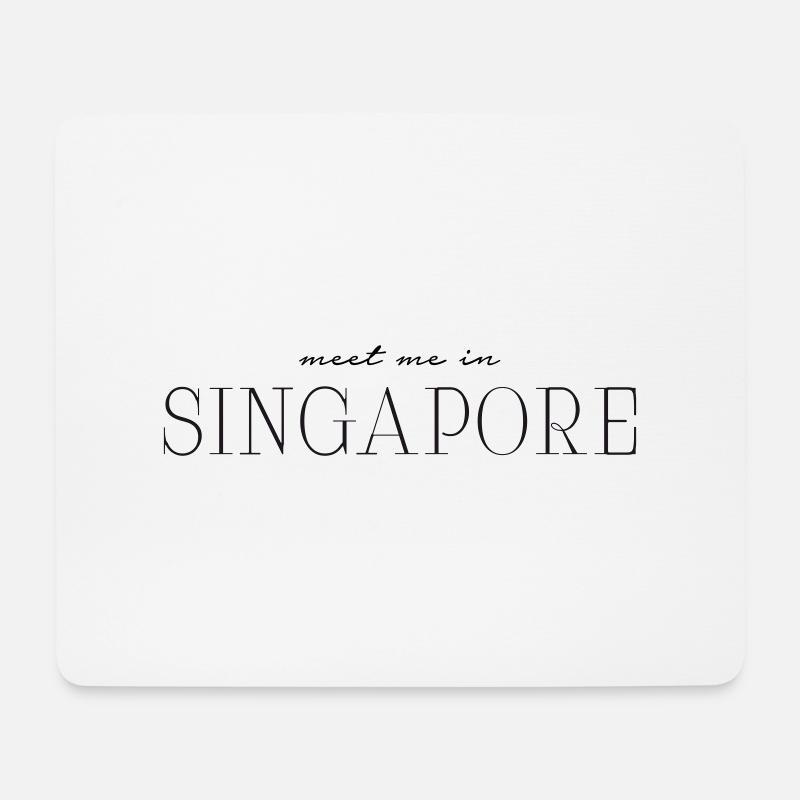 Meet me in Singapur - Mousepad (Querformat) - Weiß