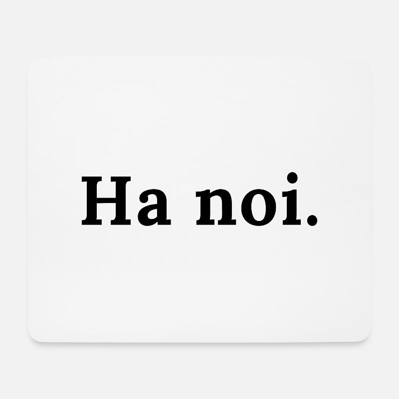 Ha Noi_black - Mousepad (Querformat) - Weiß