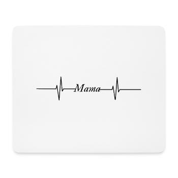 Mama Herzschlag - Mousepad (Querformat) - Weiß - Vorne