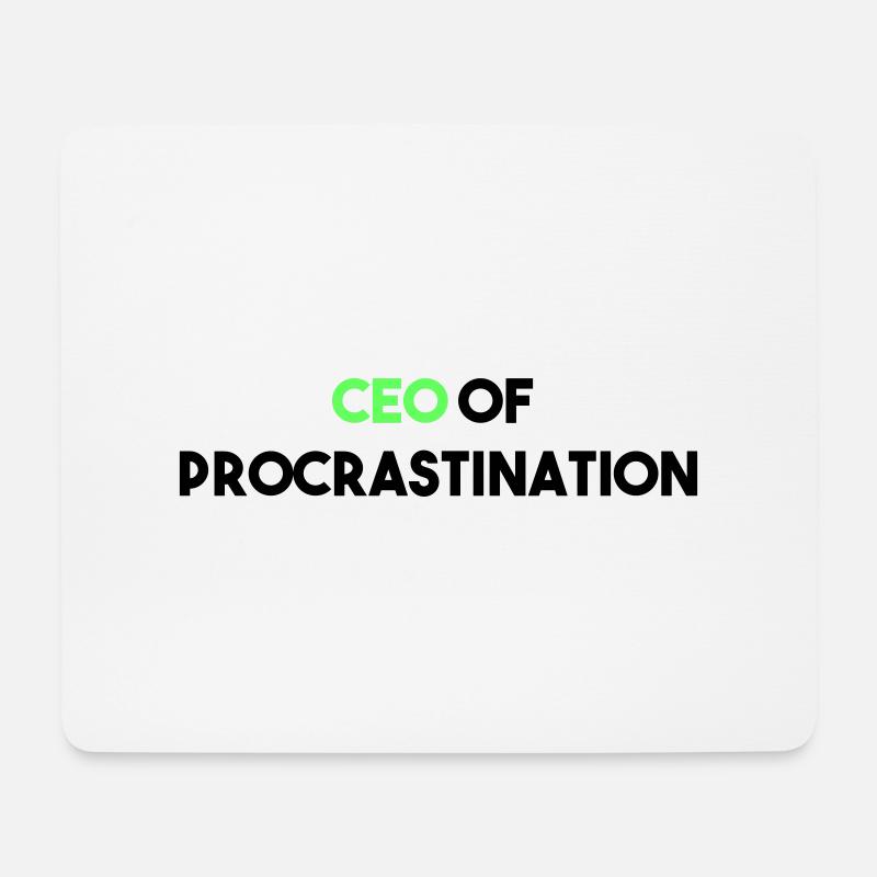 PDG DE LA PROCRASTINATION - Tapis de souris (format paysage) - blanc