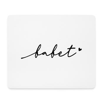 Nom cursif de Babet - Tapis de souris (format paysage) - blanc - Devant
