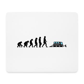 Snow groomer black Evolution snow groomers - Mouse Pad (horizontal) - white - Front