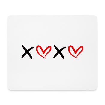 XOXO Black and Red - Mouse Pad (horizontal) - white - Front