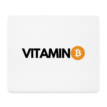 Krypto VITAMIN B Bitcoin BTC - Mousepad (Querformat) - Weiß - Vorne