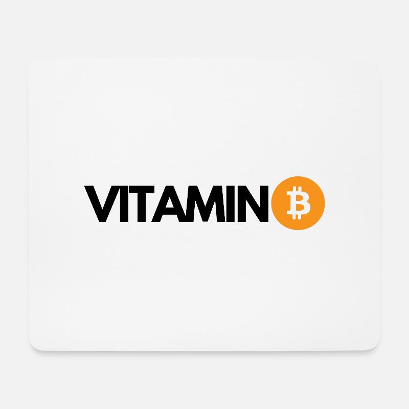Krypto VITAMIN B Bitcoin BTC - Mousepad (Querformat) - Weiß