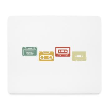 Vintage Retro Cassette - Mouse Pad (horizontal) - white - Front