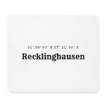 Recklinghausen Koordinaten - Mousepad (Querformat) - Weiß - Vorne