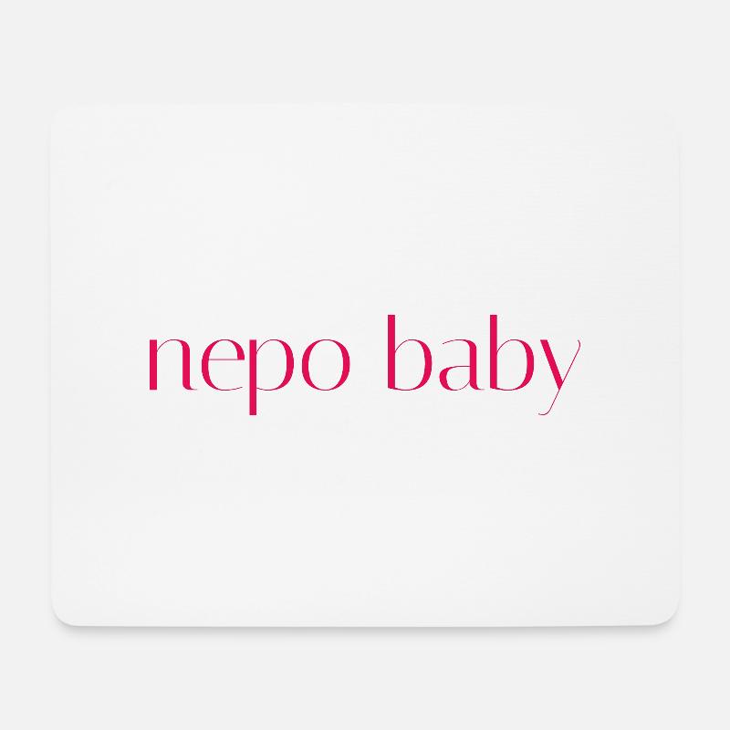 nepo baby - Mousepad (Querformat) - Weiß