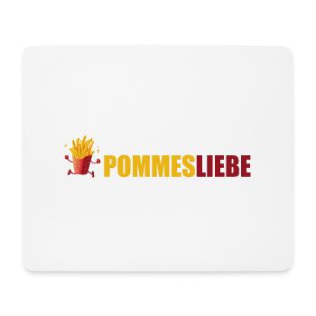 pommes liebe - Mousepad (Querformat) - Weiß - Vorne