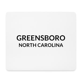 Greensboro, Caroline du Nord, États-Unis - Tapis de souris (format paysage) - blanc - Devant