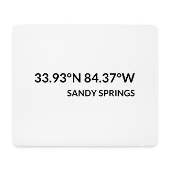 Sandy Springs, Géorgie, États-Unis Coordonnées - Tapis de souris (format paysage) - blanc - Devant