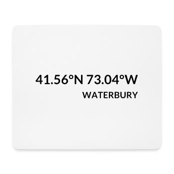 Waterbury, Connecticut, USA Coordinates - Mouse Pad (horizontal) - white - Front