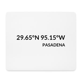 Pasadena, Texas, États-Unis Coordonnées - Tapis de souris (format paysage) - blanc - Devant