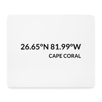 Cape Coral Florida USA Koordinaten - Mousepad (Querformat) - Weiß - Vorne