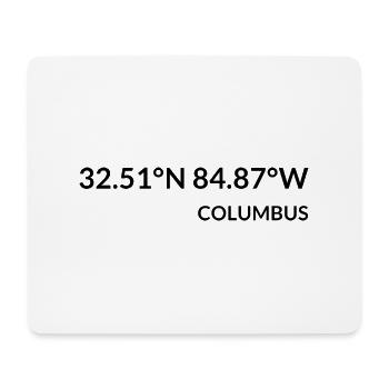 Columbus Georgia USA Koordinaten - Mousepad (Querformat) - Weiß - Vorne