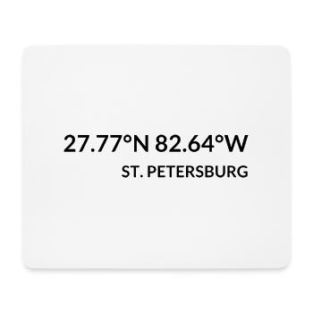 St. Petersburg, Florida, USA Coordinates - Mouse Pad (horizontal) - white - Front