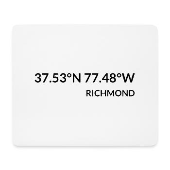 Richmond, Virginia, United States Coordinates - Mouse Pad (horizontal) - white - Front