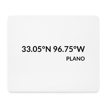Coordonnées de Plano, Texas, États-Unis - Tapis de souris (format paysage) - blanc - Devant