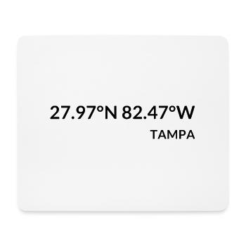 Tampa Florida USA Koordinaten - Mousepad (Querformat) - Weiß - Vorne