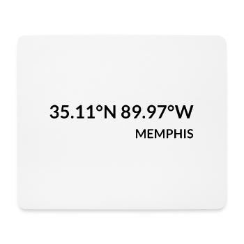 Memphis Tennessee USA Koordinaten - Mousepad (Querformat) - Weiß - Vorne